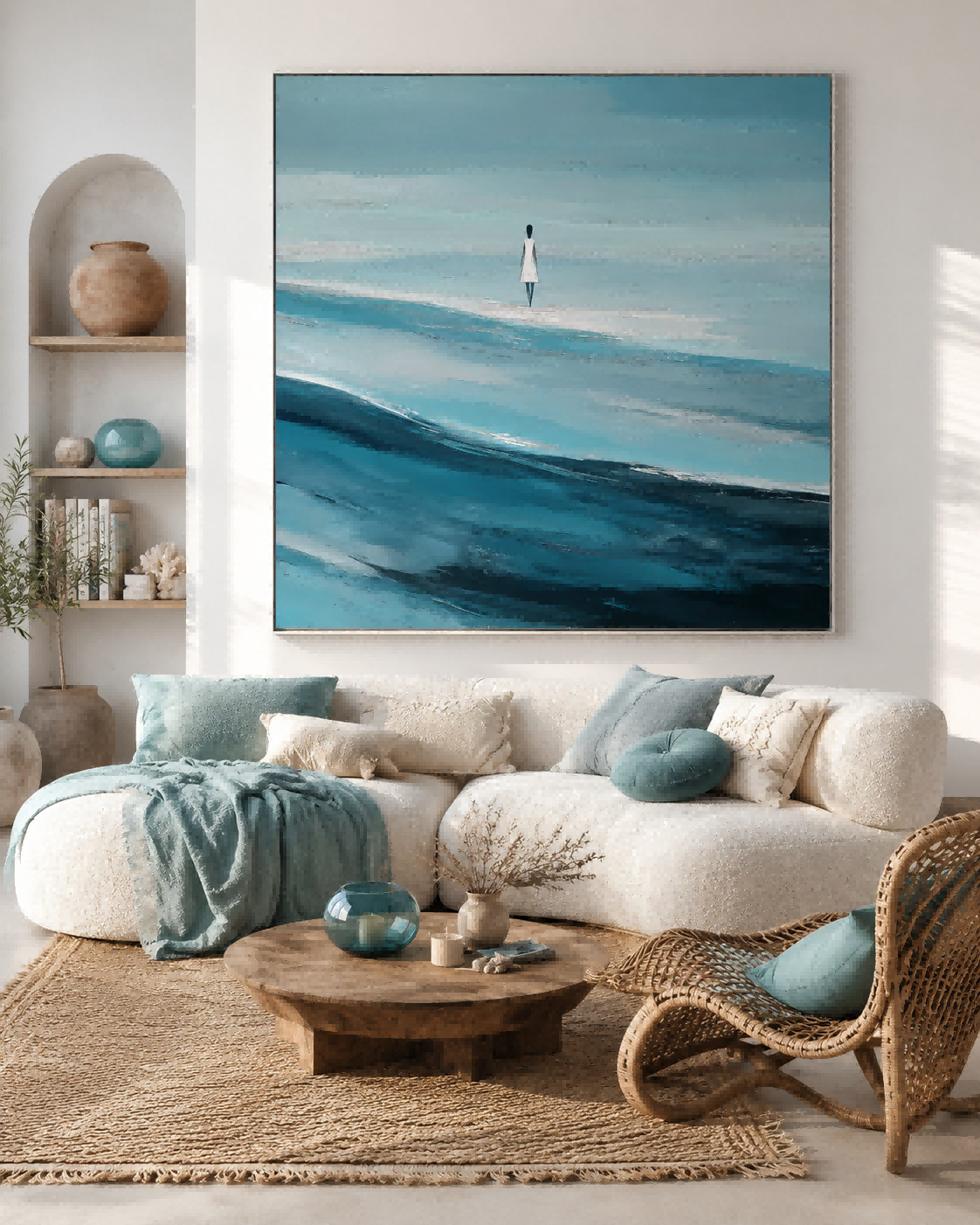 Original Hand Painted Seascape Art With Expressive Brushstrokes