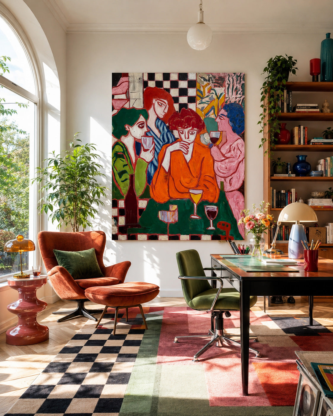 Unique Dinner Party Themed Canvas Art For Housewarming Gift Idea