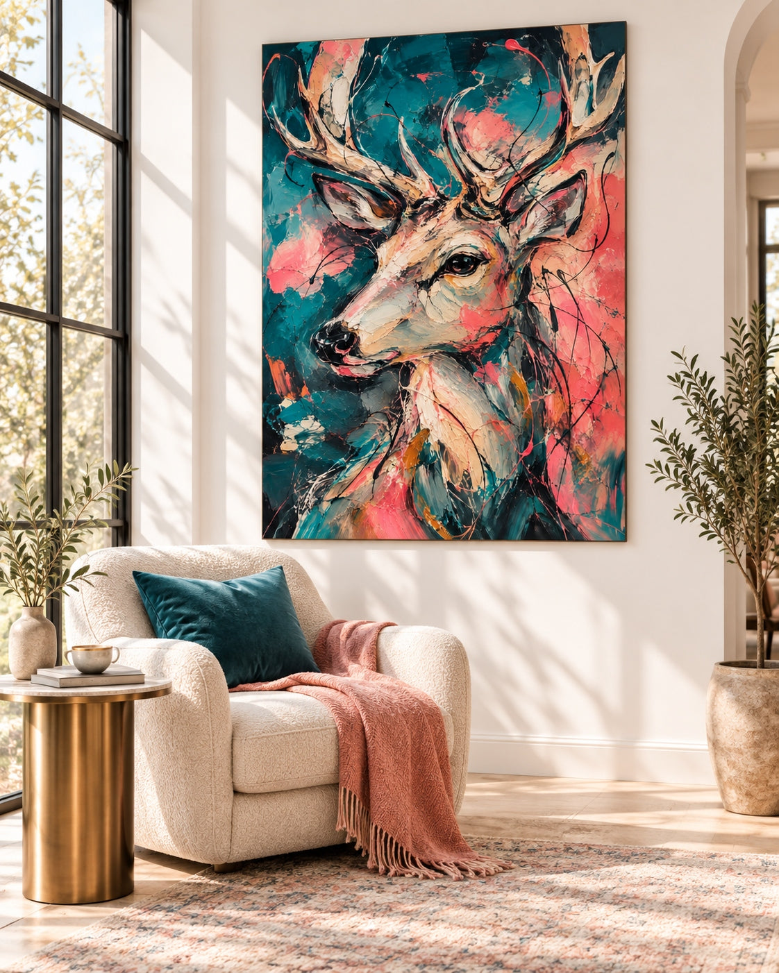 Modern Graffiti Style Wall Art For Living Room And Entryway Decor
