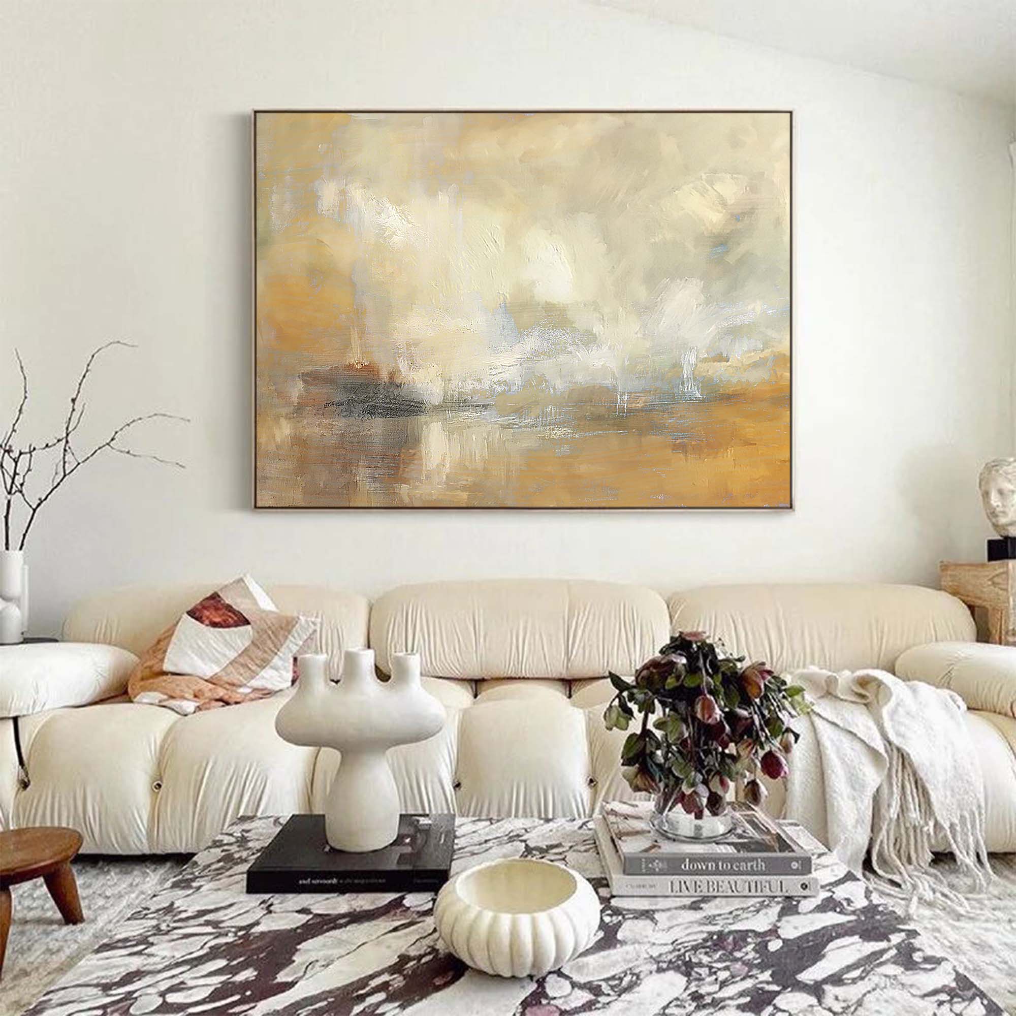 Large Wall Art Modern Abstract Landscape Canvas Oil Painting Original Oil Painting For Living Room