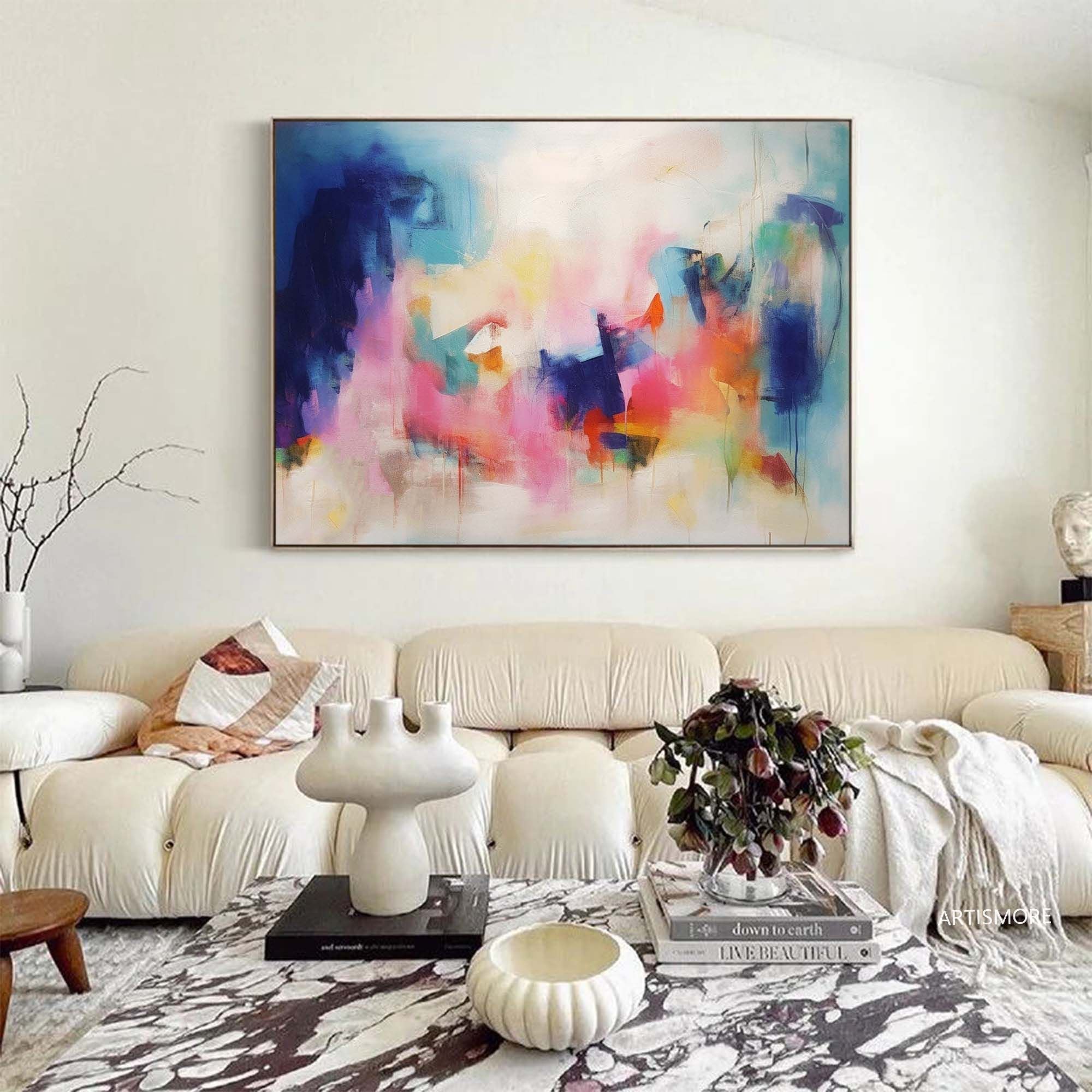 Original Colorful Abstract Oil Painting On Canvas Large Wall Art Modern Oil Painting Home Decoration