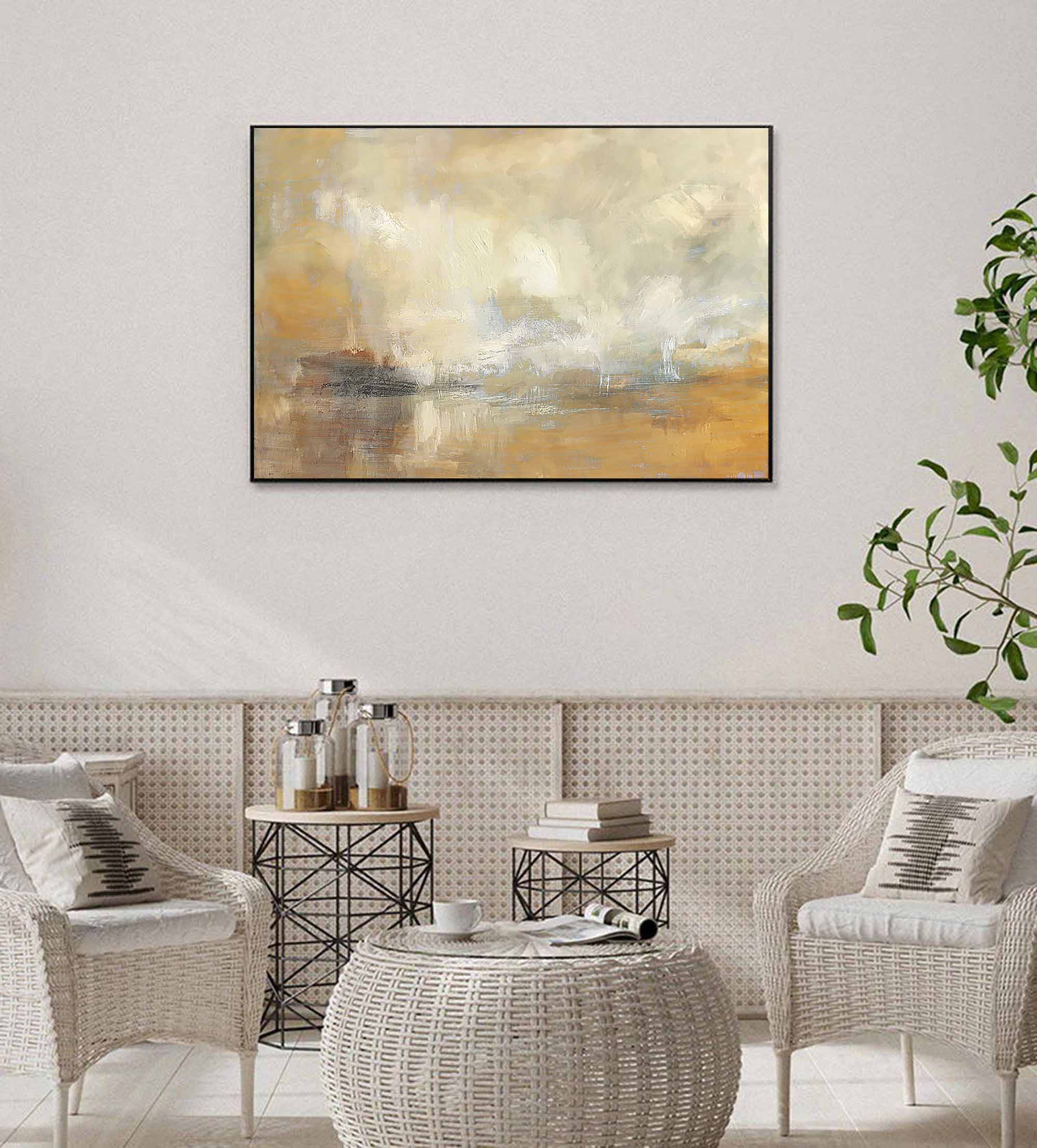 Large Wall Art Modern Abstract Landscape Canvas Oil Painting Original Oil Painting For Living Room