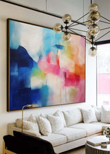 Large Wall Art Original Colorful Abstract Oil Painting On Canvas Modern Oil Painting Living Room Decor