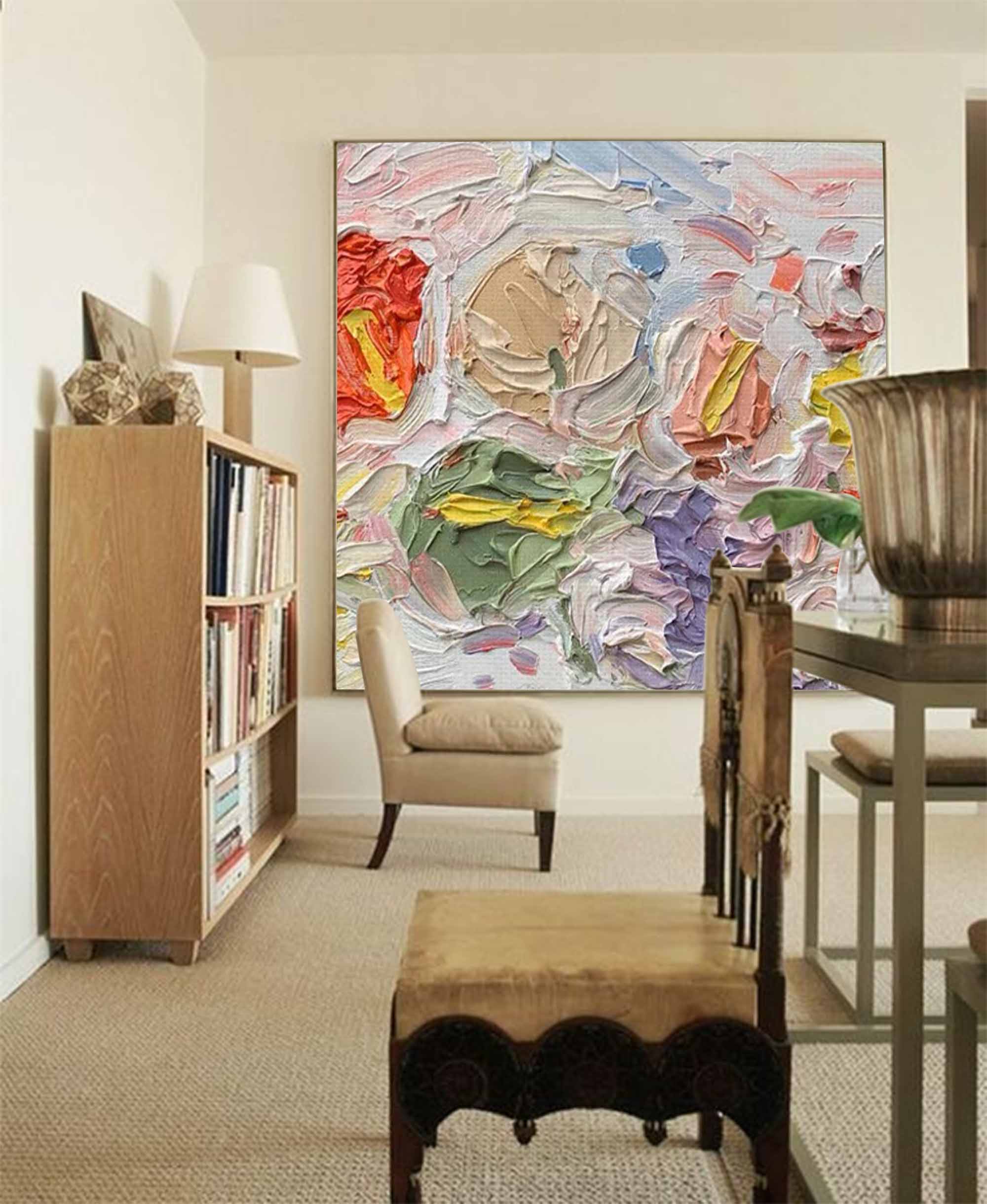 Flower Texture Original Abstract Oil Painting On Canvas Abstract Acrylic Painting Wall Art Color Modern Art Home Decor