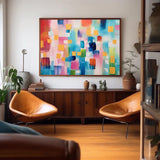Vibrant Colorful Large Wall Art Original Abstract Oil Painting On Canvas Modern Oil Painting Living Room Decoration