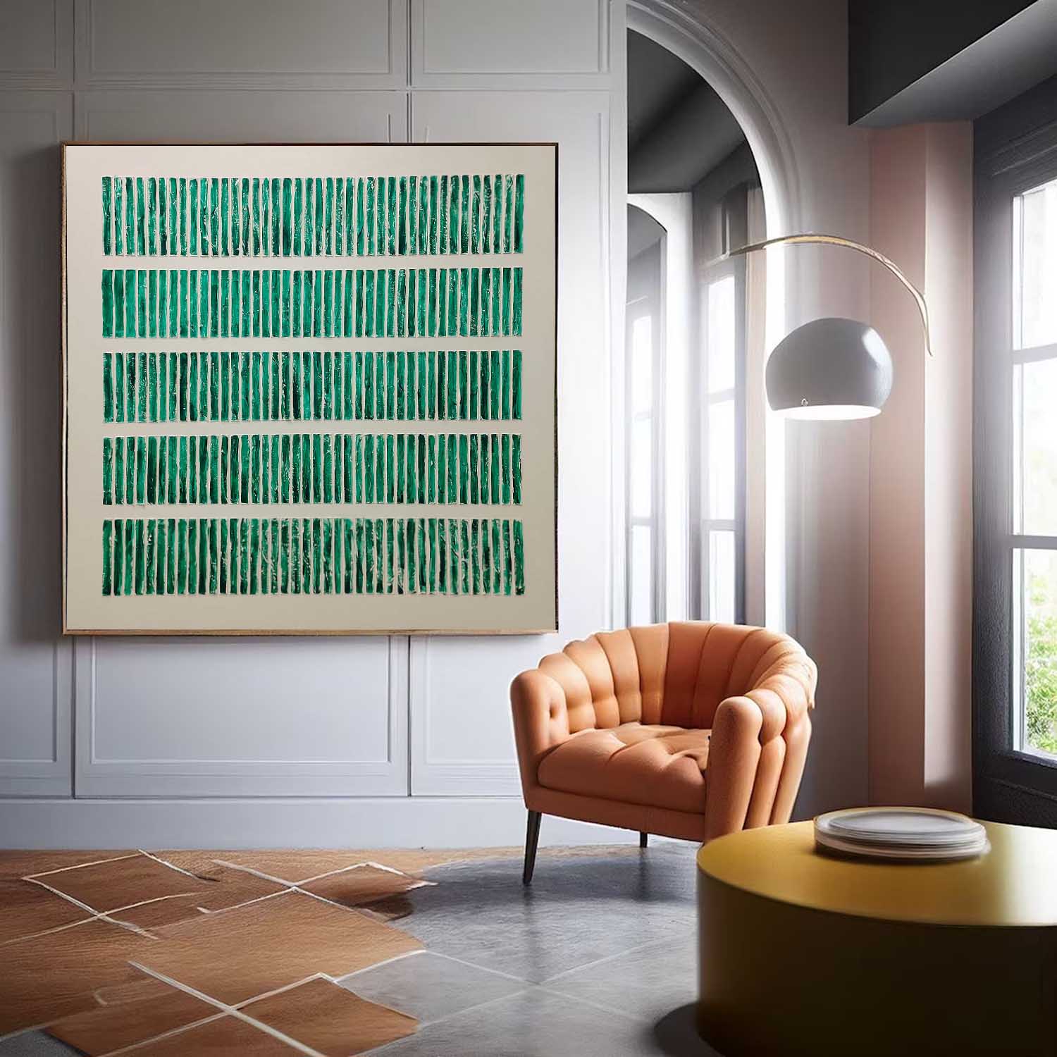 Minimalist Texture Geometric Pattern Arrangement Canvas Acrylic Painting Large Artwork Original Wall Art