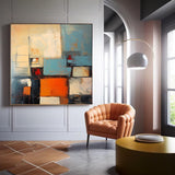 Color Original Large Abstract Acrylic Painting On Canvas Abstract Geometry Oil Painting Modern Wall Art Home Decoration