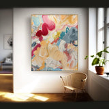 Large Color Painting Modern Multicolor Abstract Canvas Art Contemporary Acrylic Painting