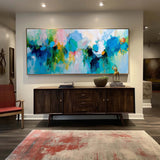 Extra Large Artwork Original Oil Painting On Canvas Blue Acrylic Painting Modern Living Room Decor