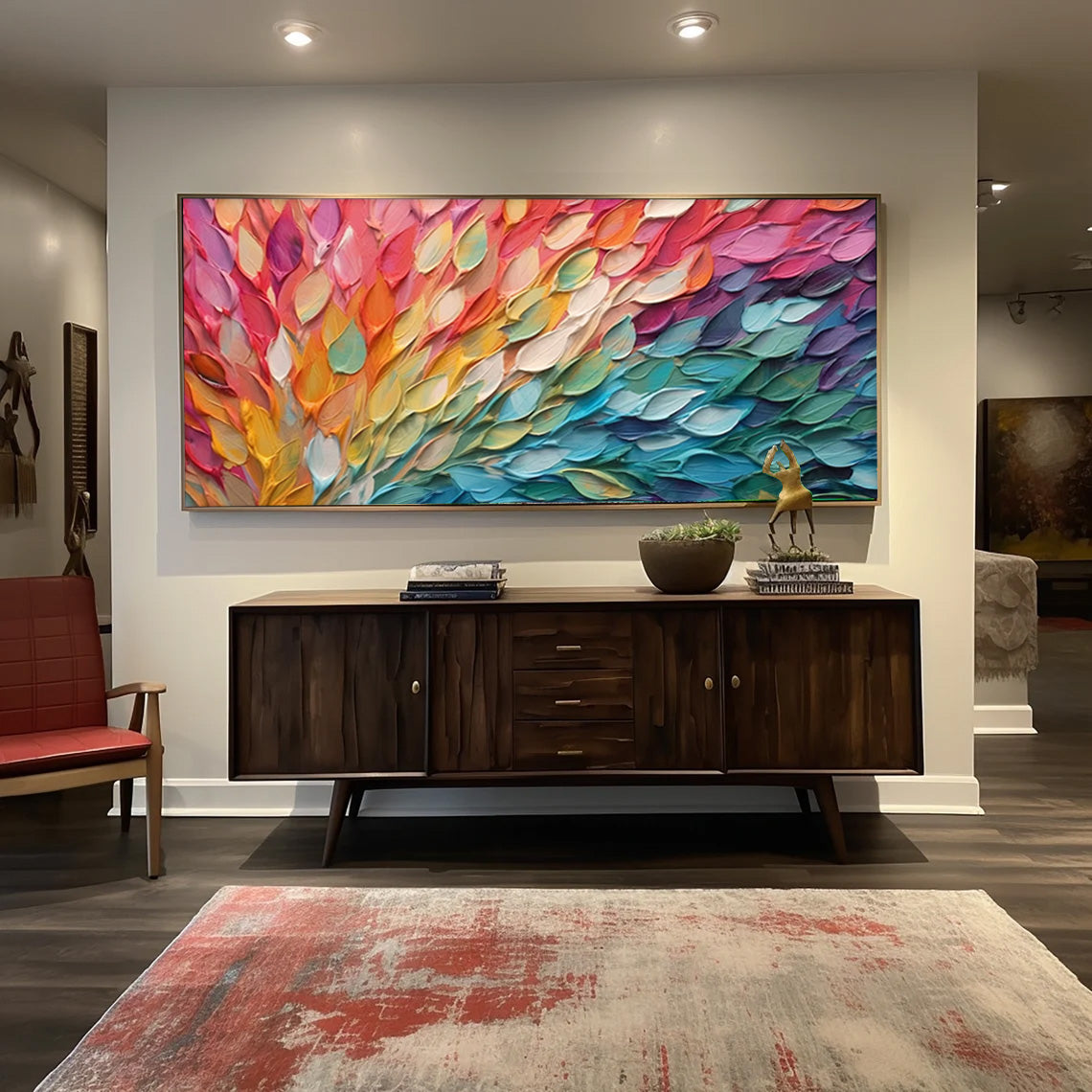 Original Texture Oil Painting On Canvas Large Bright Colorful Acrylic Painting Modern Abstract Living Room Wall Art