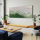 Green Texture Ocean Abstract Oil Painting Large Ocean Original Green Painting On Canvas Modern Wall Art Living Room Decor