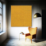 Large Texture Wall Art Modern Yellow Abstract Acrylic Painting on Canvas Original Minimalist Art for Living Room