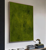 Green Texture Minimalist Oil Painting On Canvas Large Abstract Acrylic Painting Original Wall Art For Living Room