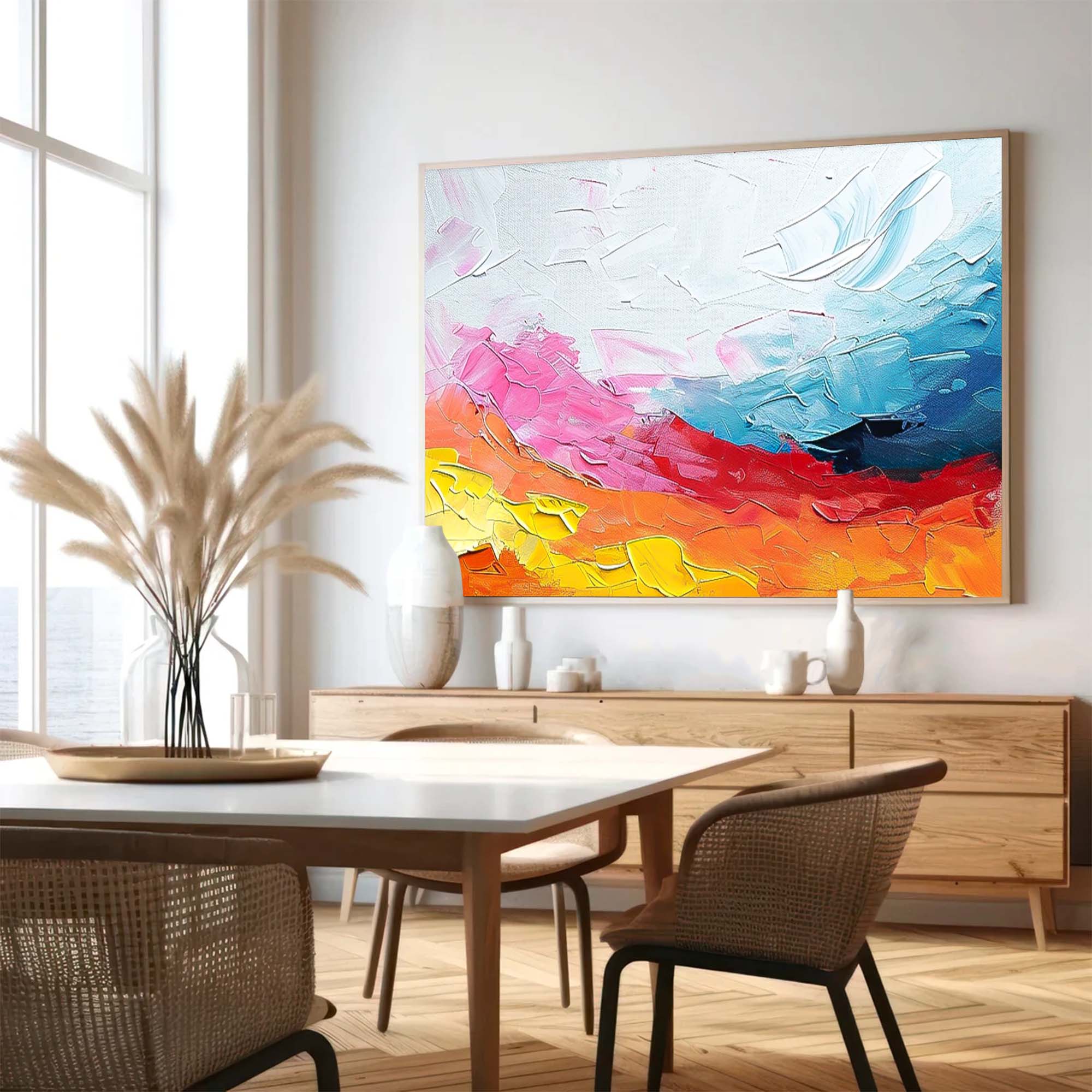 Large Texture Abstract Oil Painting Original Wall Art Vibrant Color Buy Abstract Paintings Online Home Decor