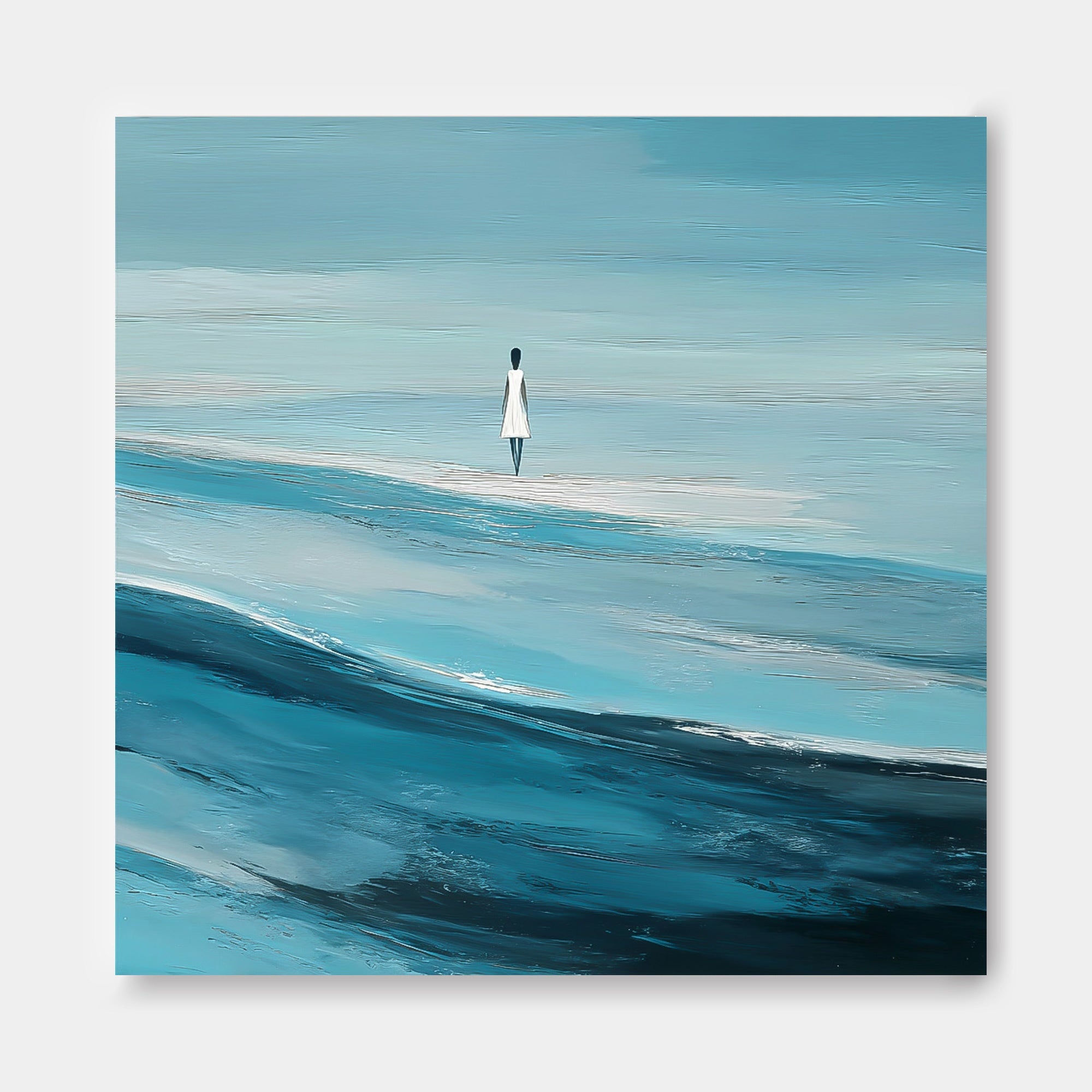 Original Hand Painted Seascape Art With Expressive Brushstrokes