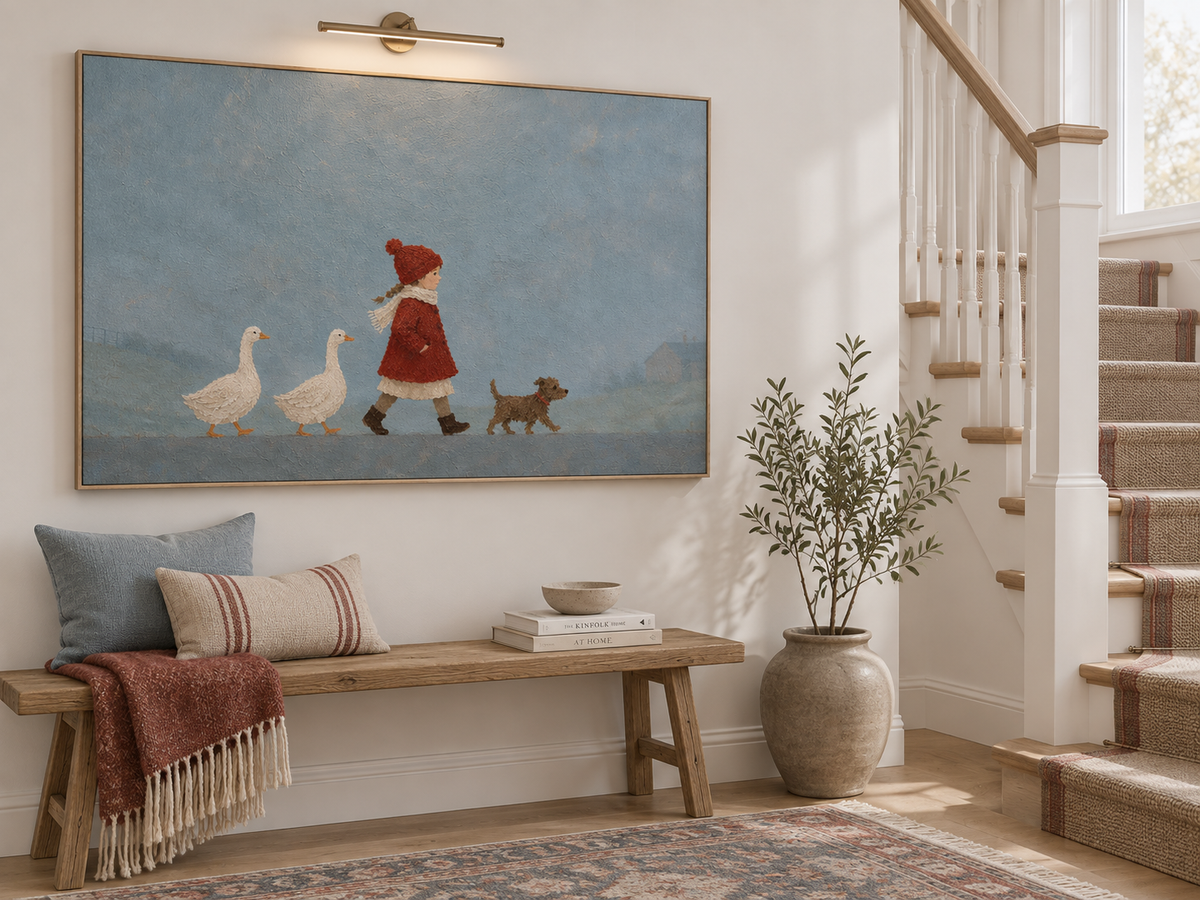Whimsical Storybook Art For Kids Room Modern Nursery Wall Decor Painting