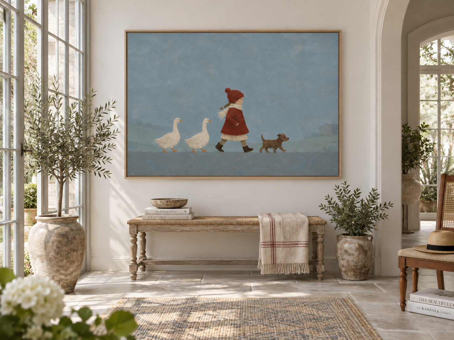 Whimsical Storybook Art For Kids Room Modern Nursery Wall Decor Painting