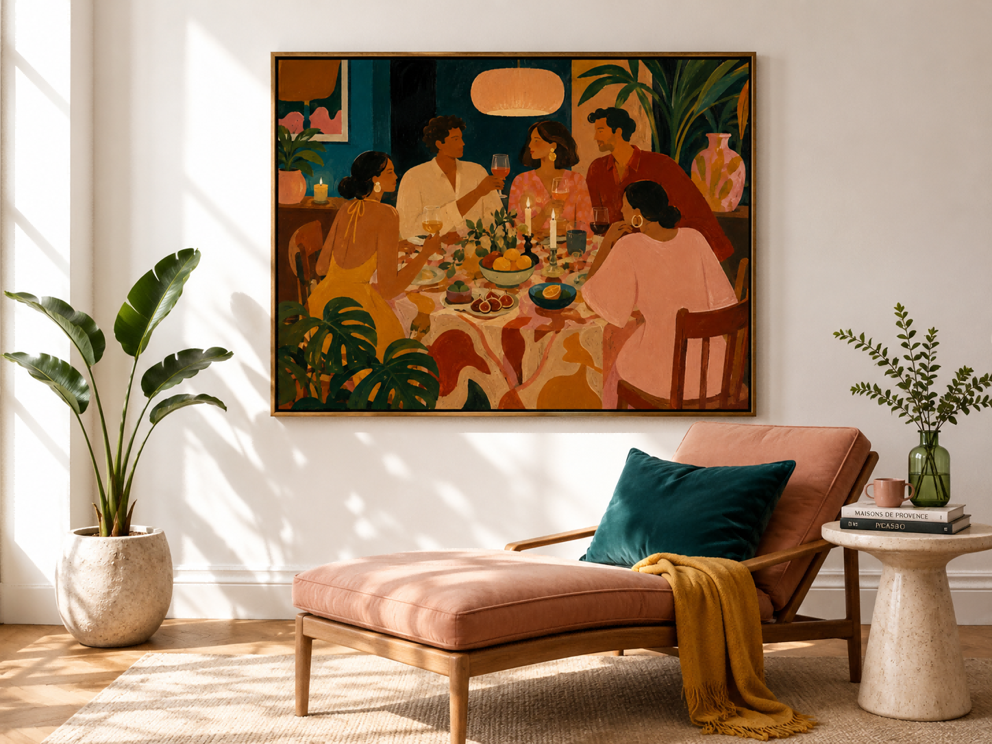 Vibrant Social Gathering Wall Art For Dining Room And Lounge Decor