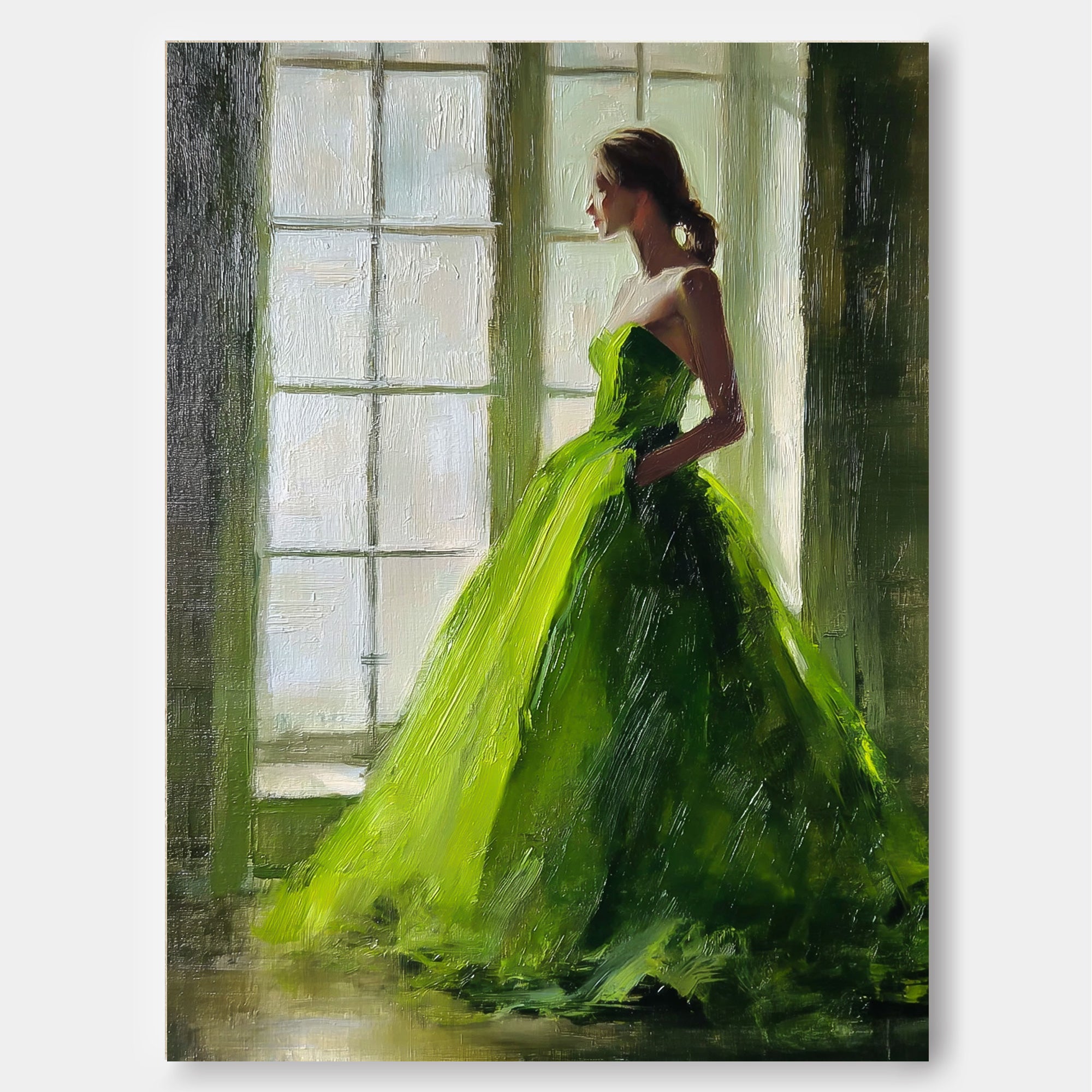 Modern Impressionist Portrait Painting With Expressive Brushstrokes And Light