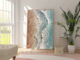 Texture Ocean Abstract Oil Painting Large Ocean Original Blue Painting On Canvas Modern Wall Art Living Room Decor