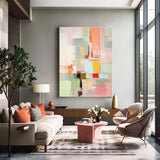 Vibrant colorful Large Original Abstract Oil Painting On Canvas Modern Texture Wall Art Home Decor