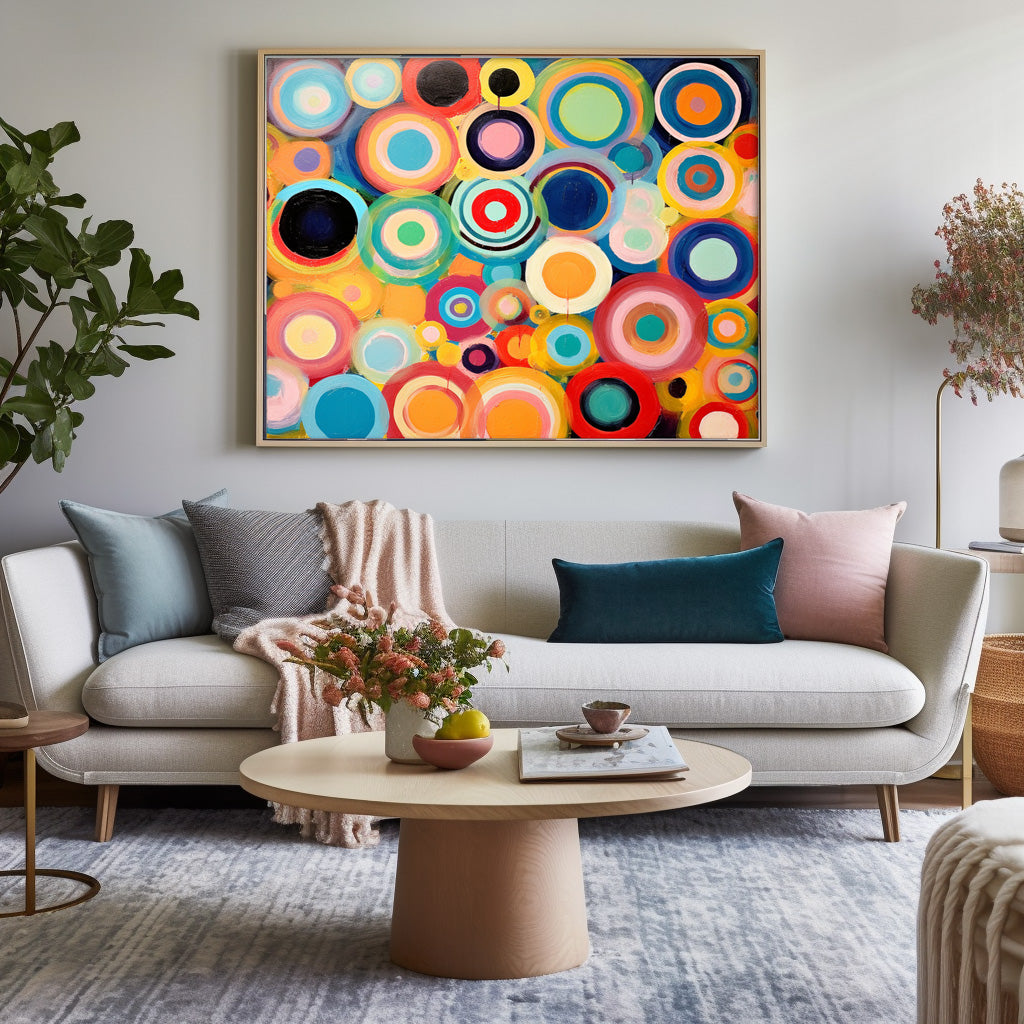 Modern Acrylic Painting Large Abstract Circle Oil Painting Original Wall Art Home Decoration