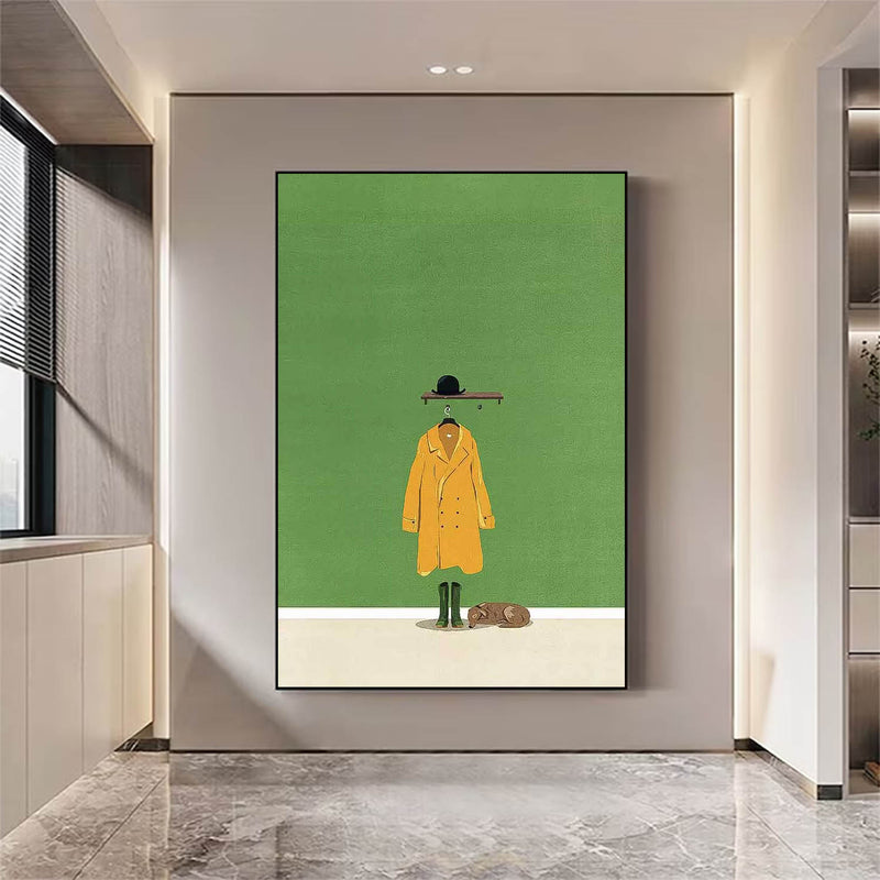 Green Minimalist Canvas Oil Painting Large Abstract Acrylic Painting Original Impressionist Realism Home Decor