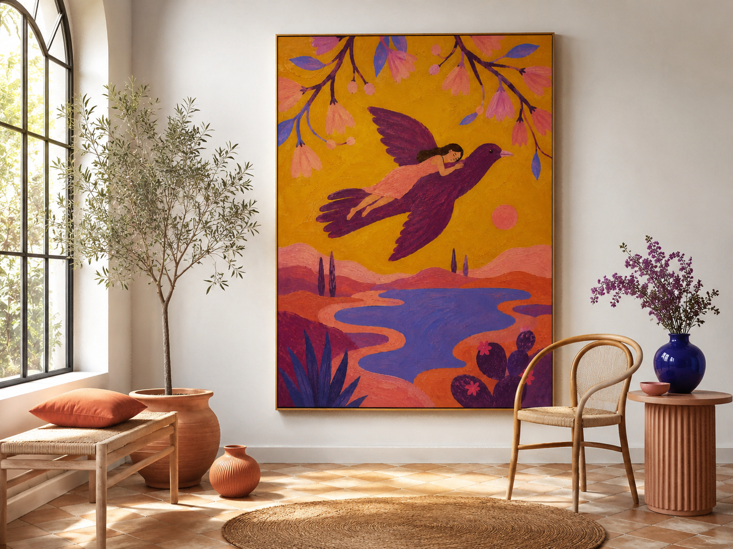 Colorful Fantasy Landscape Wall Art For Living Room And Bedroom Decor