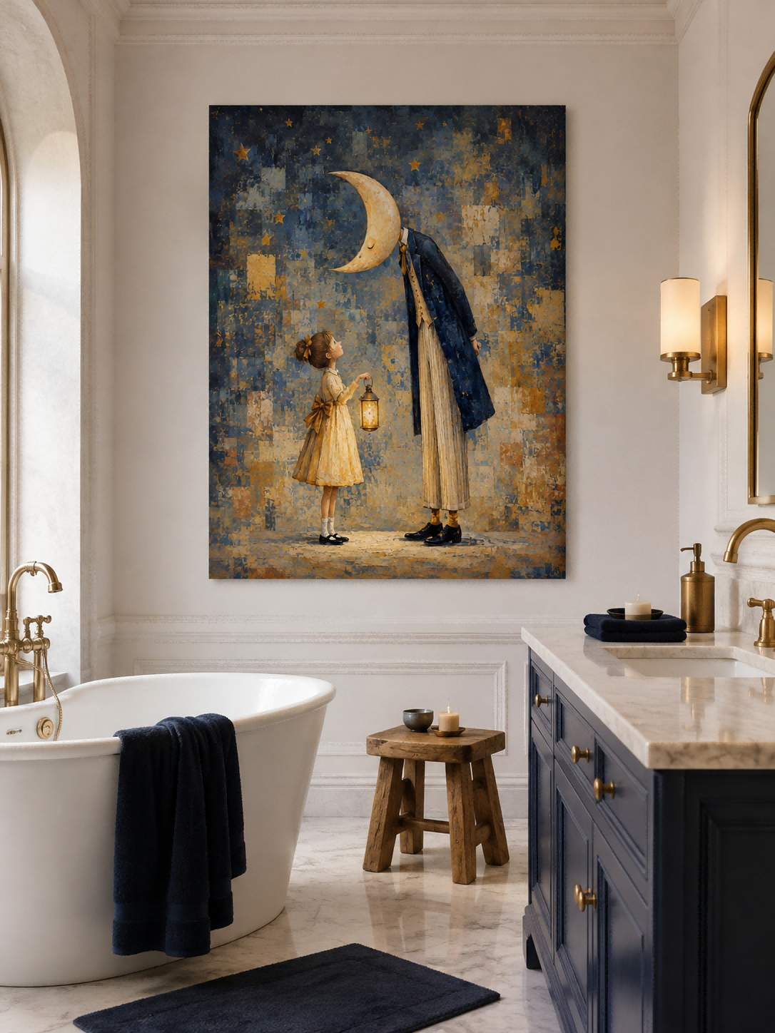 Abstract Surrealist Painting Modern Fantasy Art With Textured Background Original Canvas