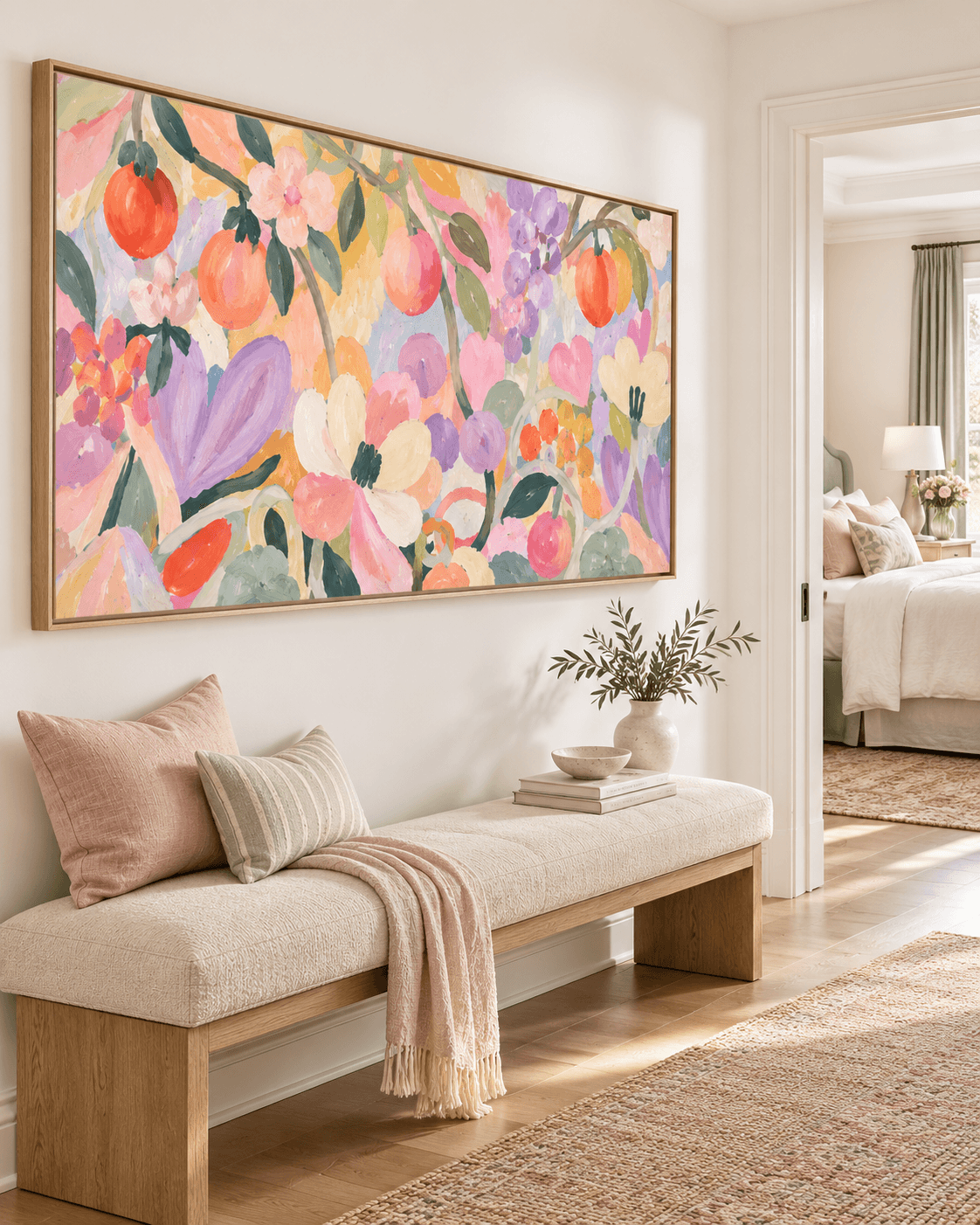 Hand-Painted Abstract Art With Macaron Tones For A Bright And Cheerful Vibe