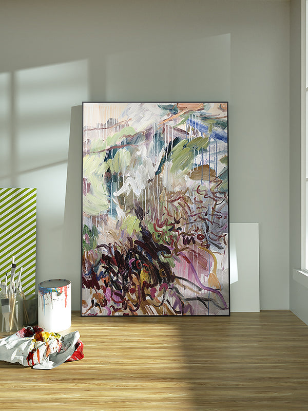 Color Large Contemporary Irregular Line Acrylic Painting On Canvas Abstract Graffiti Wall Art Home Decor