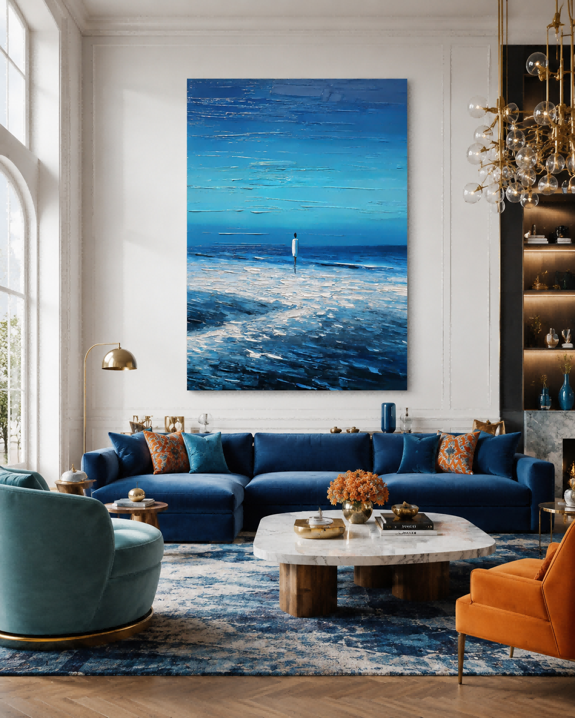 Original Figurative Seascape Oil Painting Expressing Solitude And Ocean Power
