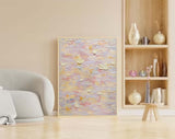 Textured Wall Art Pink Painting On Canvas Original Abstract Painting Large Modern Colorful Wall Art