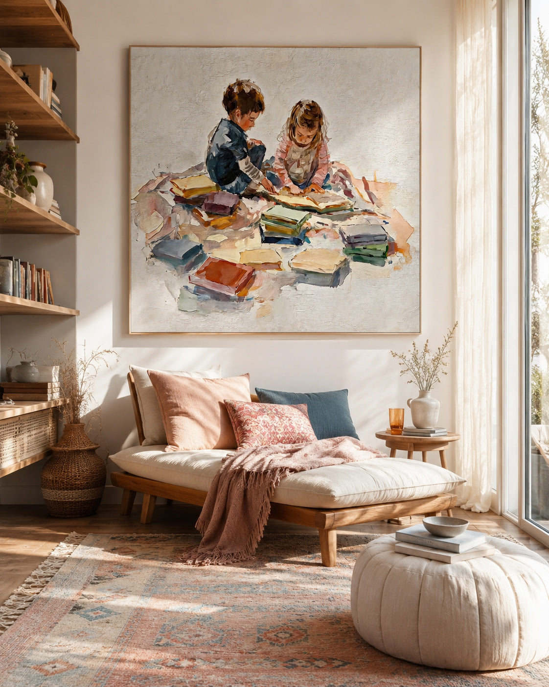 Expressive Impressionist Style Figure Painting With Rich Texture For Modern Home Wall Art