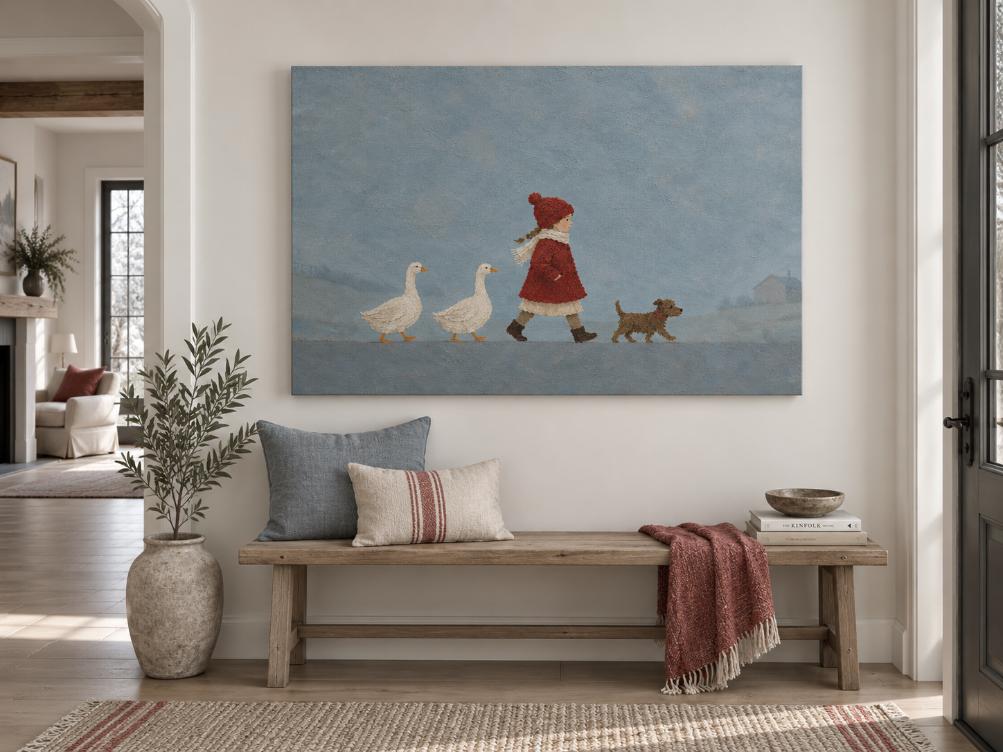 Whimsical Storybook Art For Kids Room Modern Nursery Wall Decor Painting