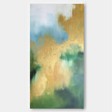 Gold and Green Large Abstract Oil Painting On Canvas Original Texture Wall Art Painting Home Decor