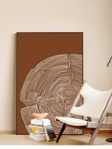 Brown Modern Wall Art Large Original Graffiti Petal Texture Abstract Oil Painting On Canvas For Living Room