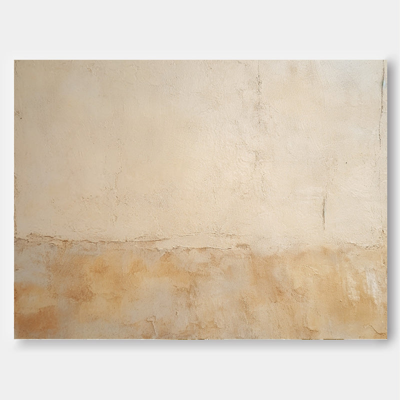 Original Beige Minimalist Abstract Acrylic Painting Large Wall Art Modern Texture Abstract Oil Painting Home Decor