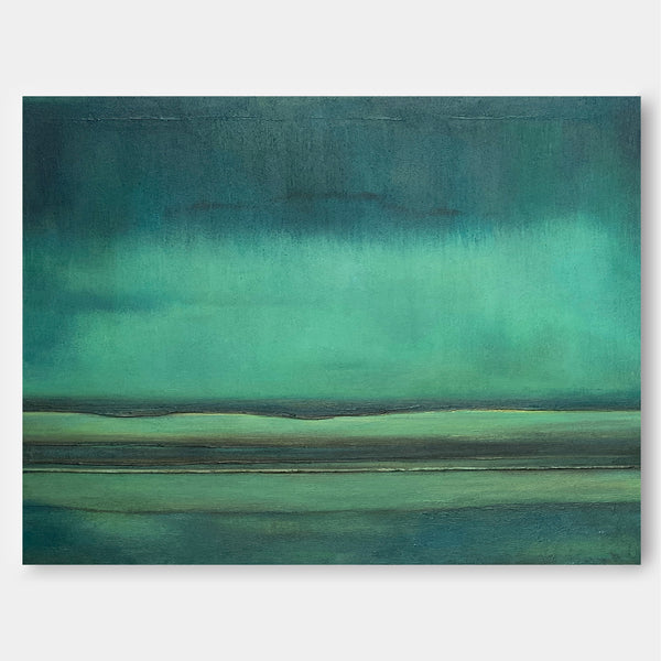 Original Green Minimalist Abstract Acrylic Painting Large Wall Art Modern Texture Abstract Oil Painting Home Decor
