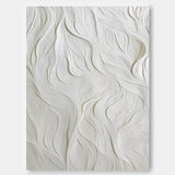 Abstract White Texture Minimalist Canvas Oil Painting Large Acrylic Painting Original Living Room Wall Art