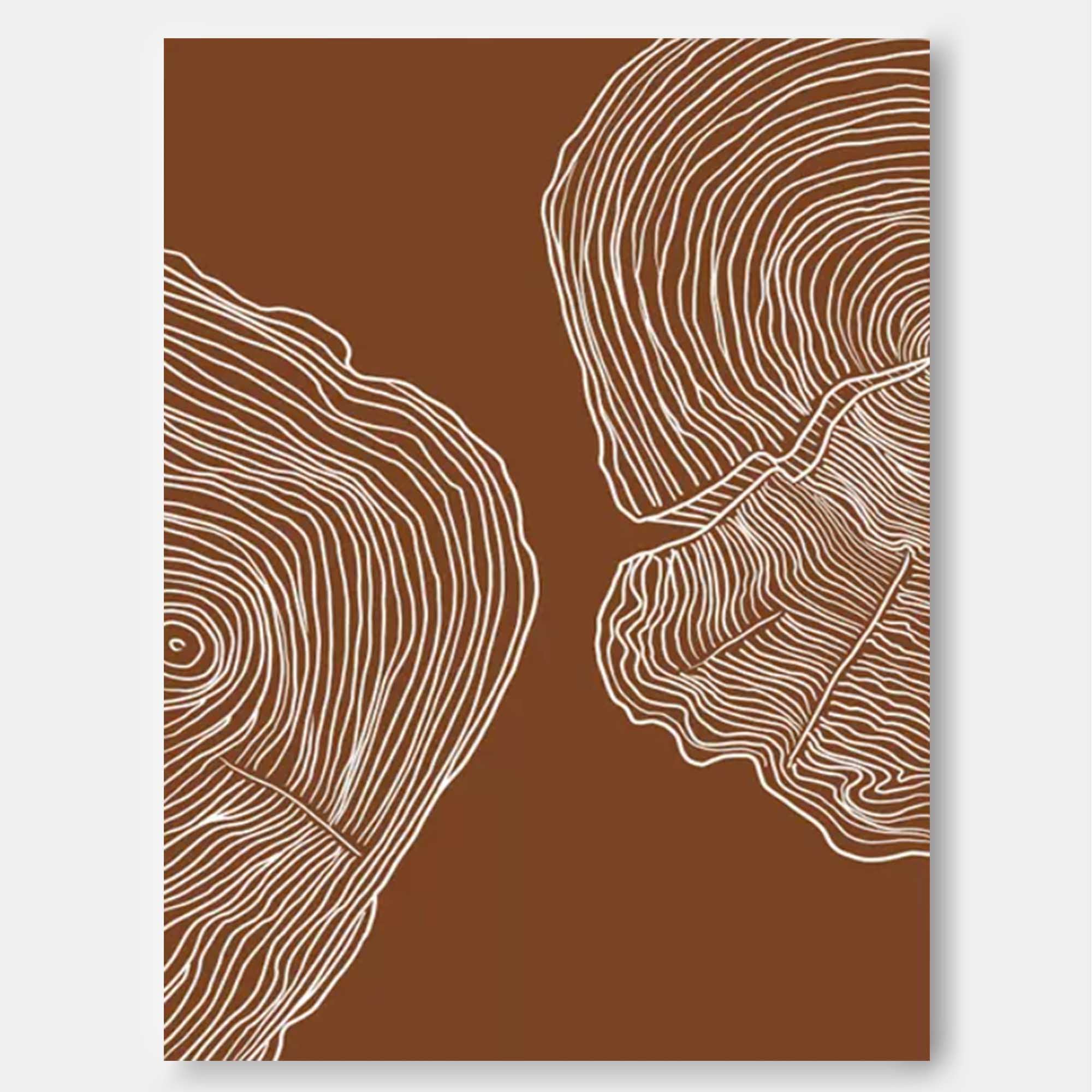 Brown Modern Wall Art Large Original Graffiti Petal Texture Abstract Oil Painting On Canvas For Living Room