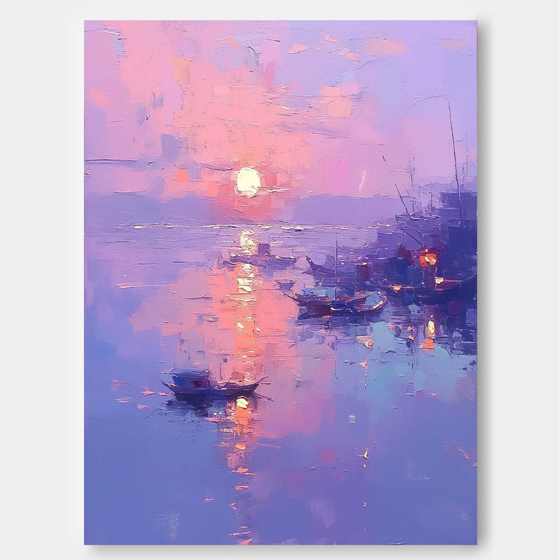 Abstract Scenery Wall Art Acrylic Painting Large Dreamy Colors Landscape Oil Painting On Canvas Home Decor