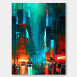 Big Wall Art Original Modern Cityscape Oil Painting On Canvas Abstract Urban Scene Art Home Decor