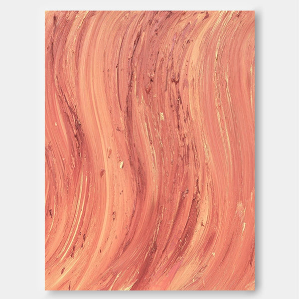 Orange Texture Minimalist Oil Painting On Canvas Large Abstract Acrylic Painting Original Wall Art Home Decor