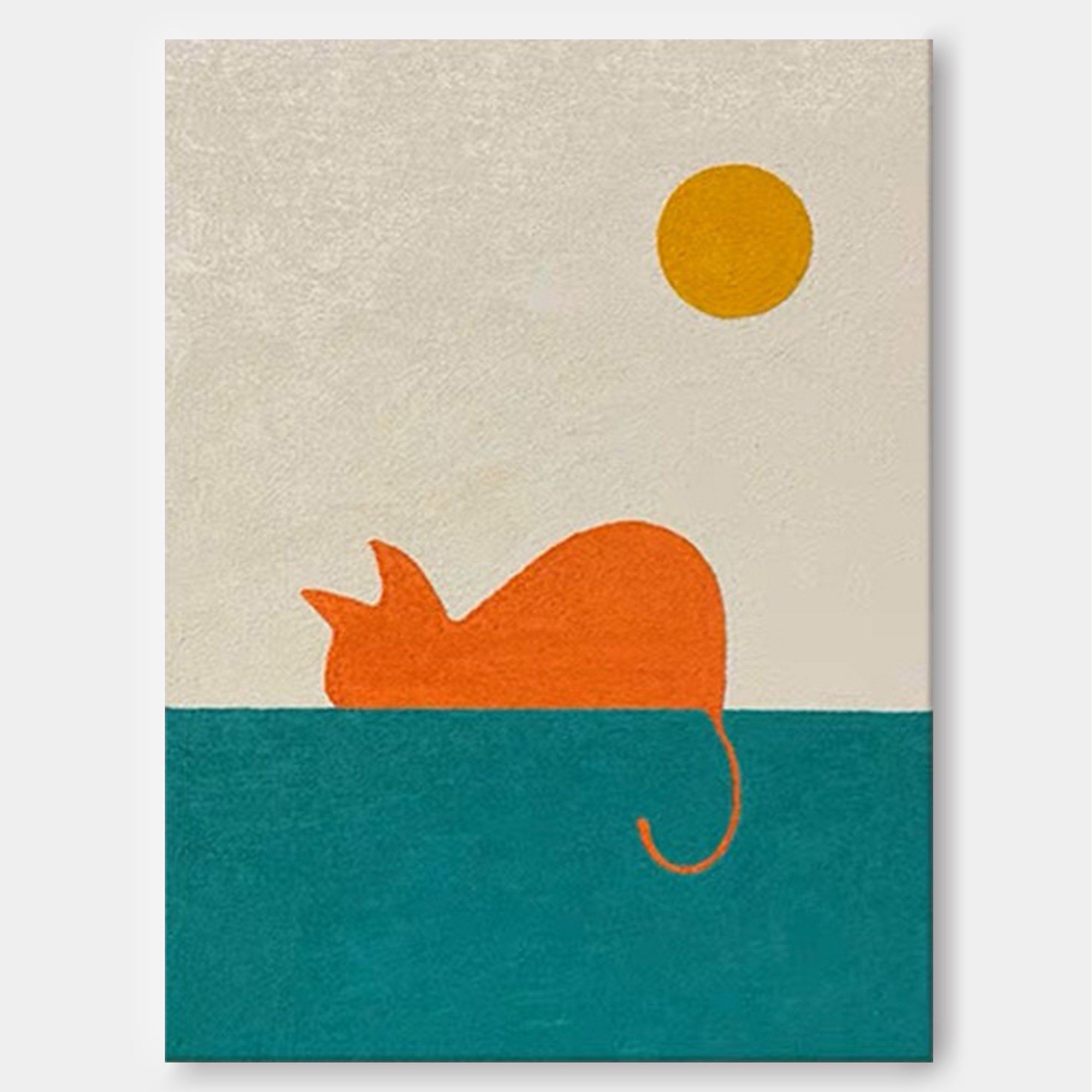 Abstract Cats Painting Wall Art Modern Animal Oil Painting On Canvas Living Room Decor