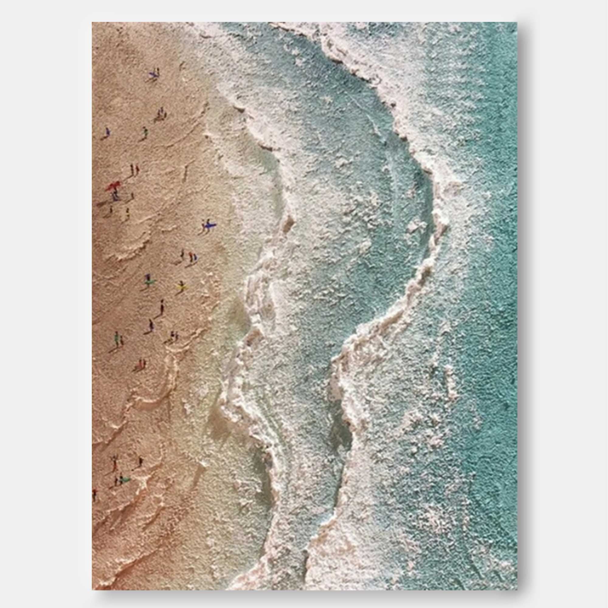 Texture Ocean Abstract Oil Painting Large Ocean Original Blue Painting On Canvas Modern Wall Art Living Room Decor