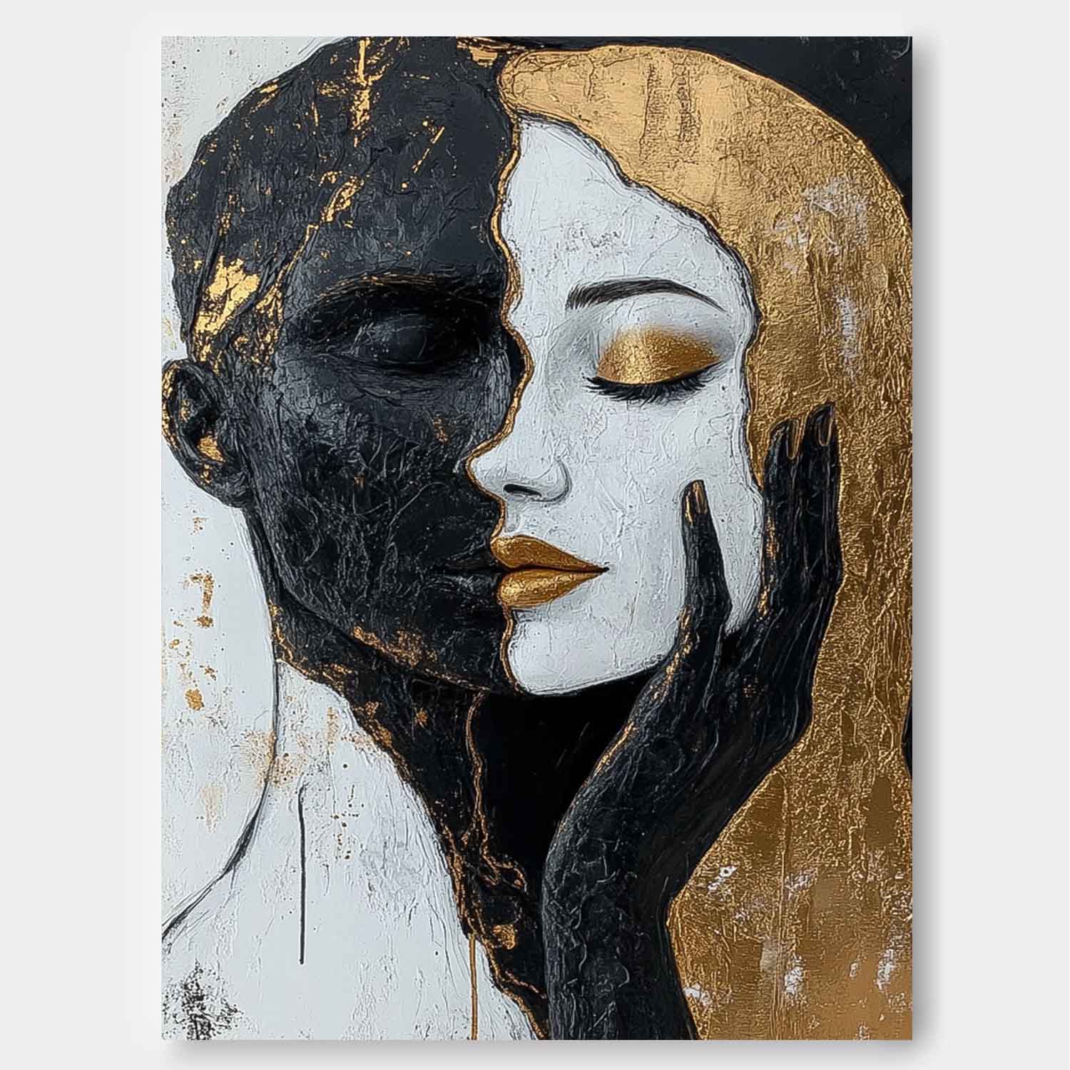 large-duet-acrylic-painting-abstract-black-and-gold-artwork-original