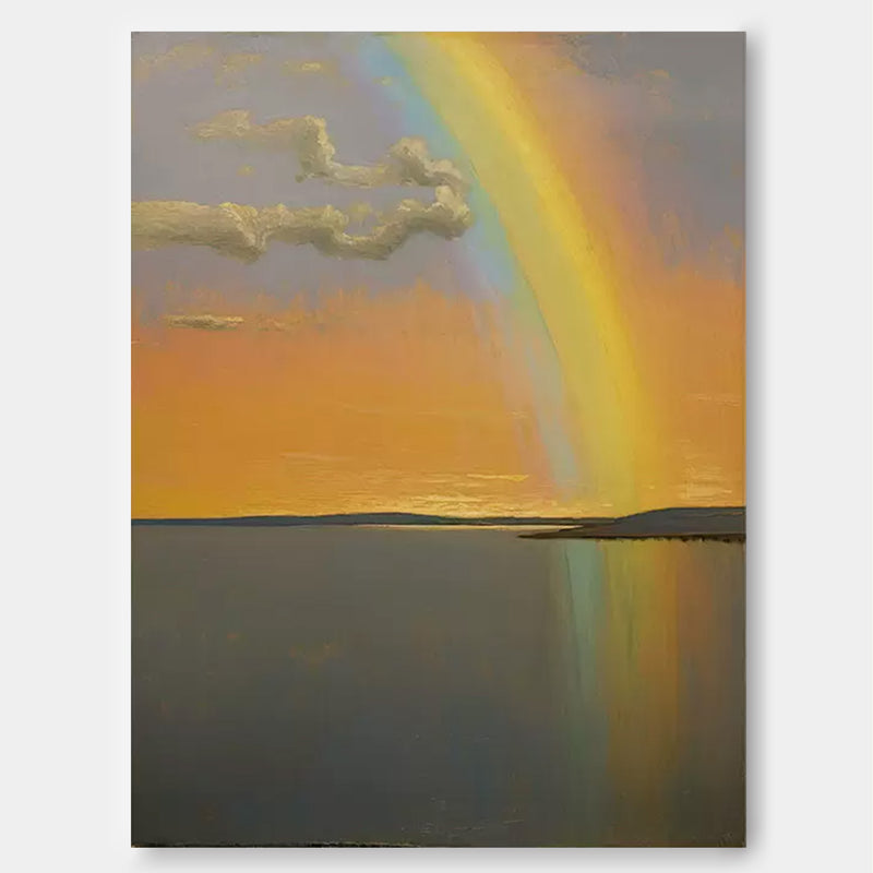 Rainbow Abstract Modern Wall Art Acrylic Painting Large Texture Landscape Oil Painting Home Decoration
