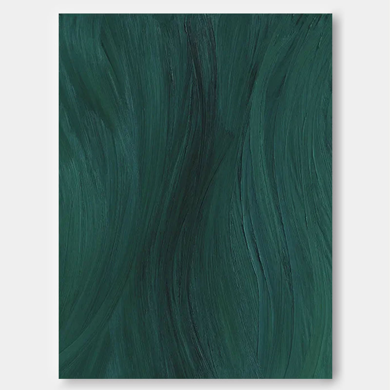 Green Texture Minimalist Oil Painting On Canvas Large Abstract Acrylic Painting Original Wall Art Home Decor