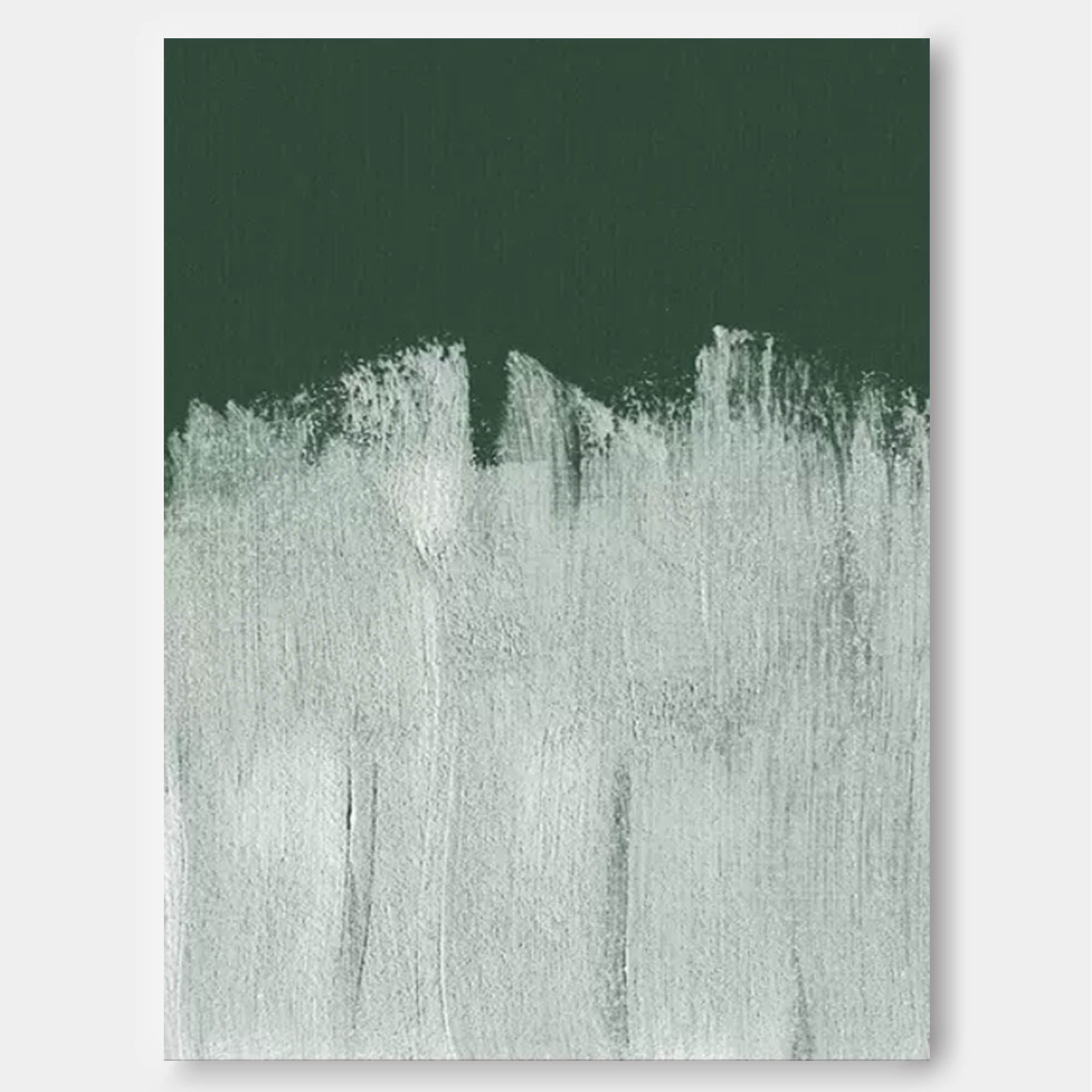 Green And White Large Original Abstract Oil Painting On Canvas Modern Wall Art For Living Room